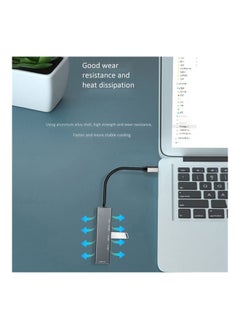 نيبمينينت محول موزع 4 في 1 متعدد المنافذ بمنفذ Type-C مع إضاءة LED.  - Image 3