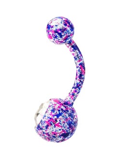 Crystal Rhinestone Floral Dangle Button Belly Ring