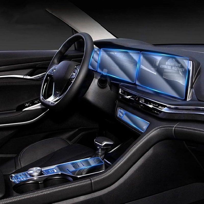 TPU Protective Film For Changan CS75 Plus 2021 2022 Center Console Transparent Style B RHD - Image 2