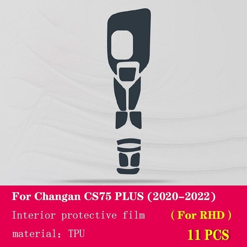 TPU Protective Film For Changan CS75 Plus 2021 2022 Center Console Transparent Style B RHD - Image 3