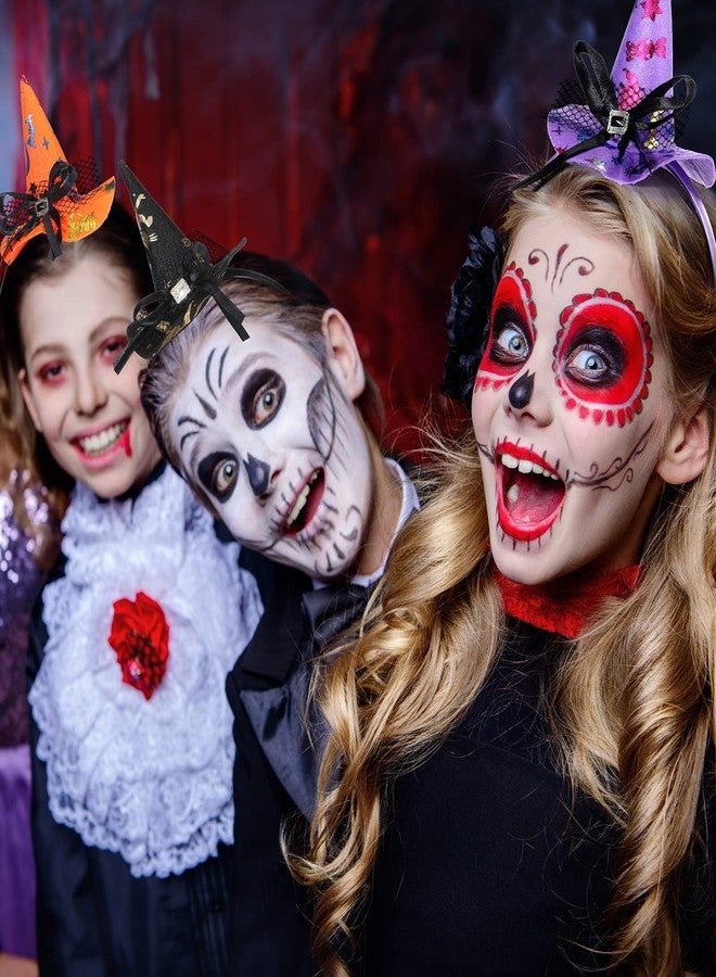 Hanaive 16 Pieces Halloween Headband Witch Hat Headband for Women Halloween Cosplay Witch Costume Hair Accessories - Image 3