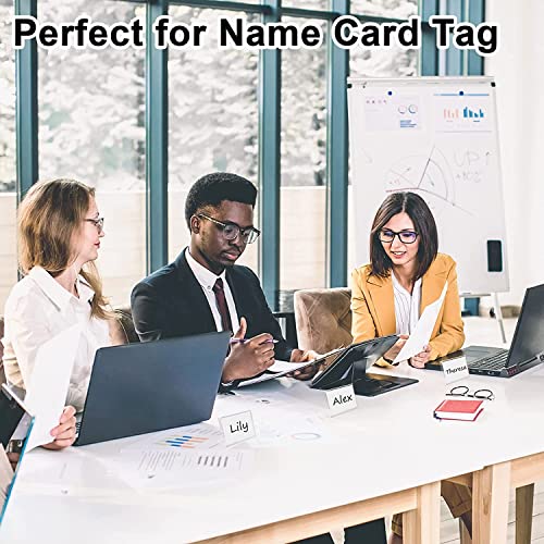 Shuban Acrylic Sign Holder L-Shape Acrylic Table Display Label Price Tag Name Card Holder Stands For School Office Counter Restaurants Supermarket (4 Inch W X 2.5 Inch H - 50Pcs) - Image 4
