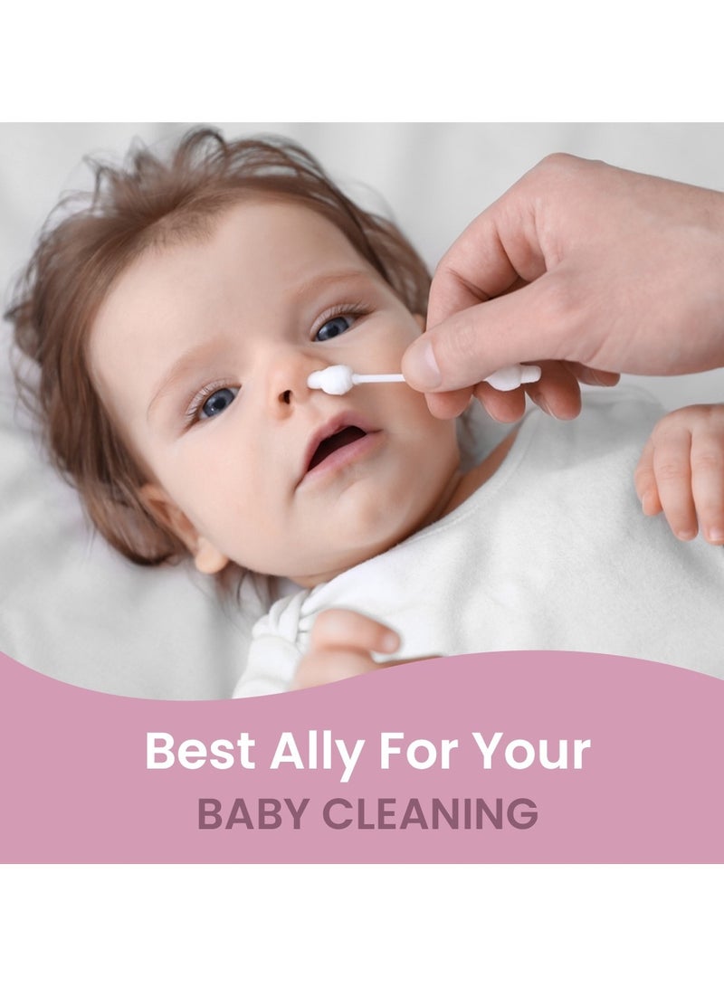 Cool & Cool Cool & Cool Baby Cotton Buds - 180's - 100% Pure Cotton, Baby-Friendly, Gentle Cleaning,Ear Protection, Safe swabs for Delicate baby Ears - Image 2