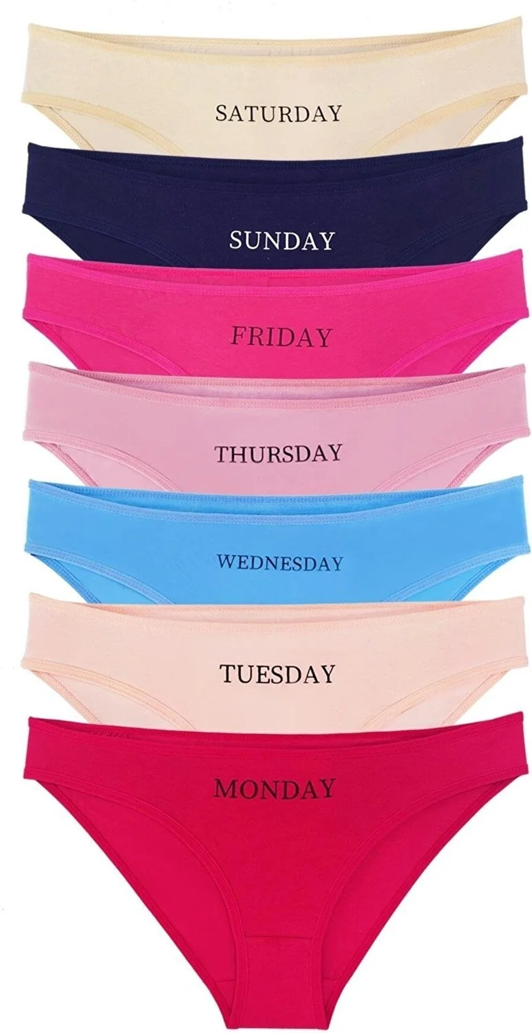 سينسو Women's Day Printed 7 Pack Slip Panties