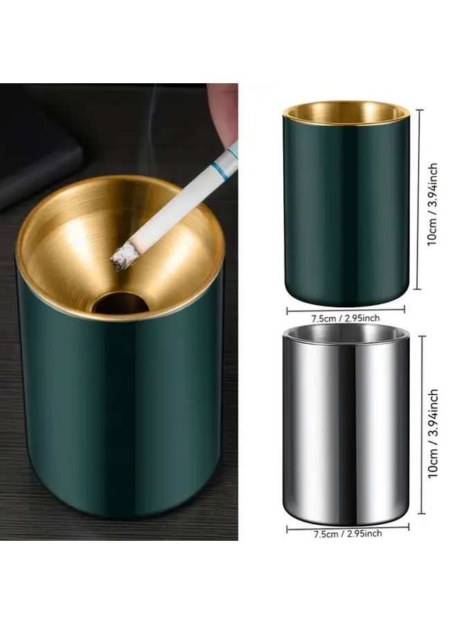 Vert Stainless Steel Windproof Smokeless Ashtray Set for Indoor Outdoor Commercial Use - Image 3