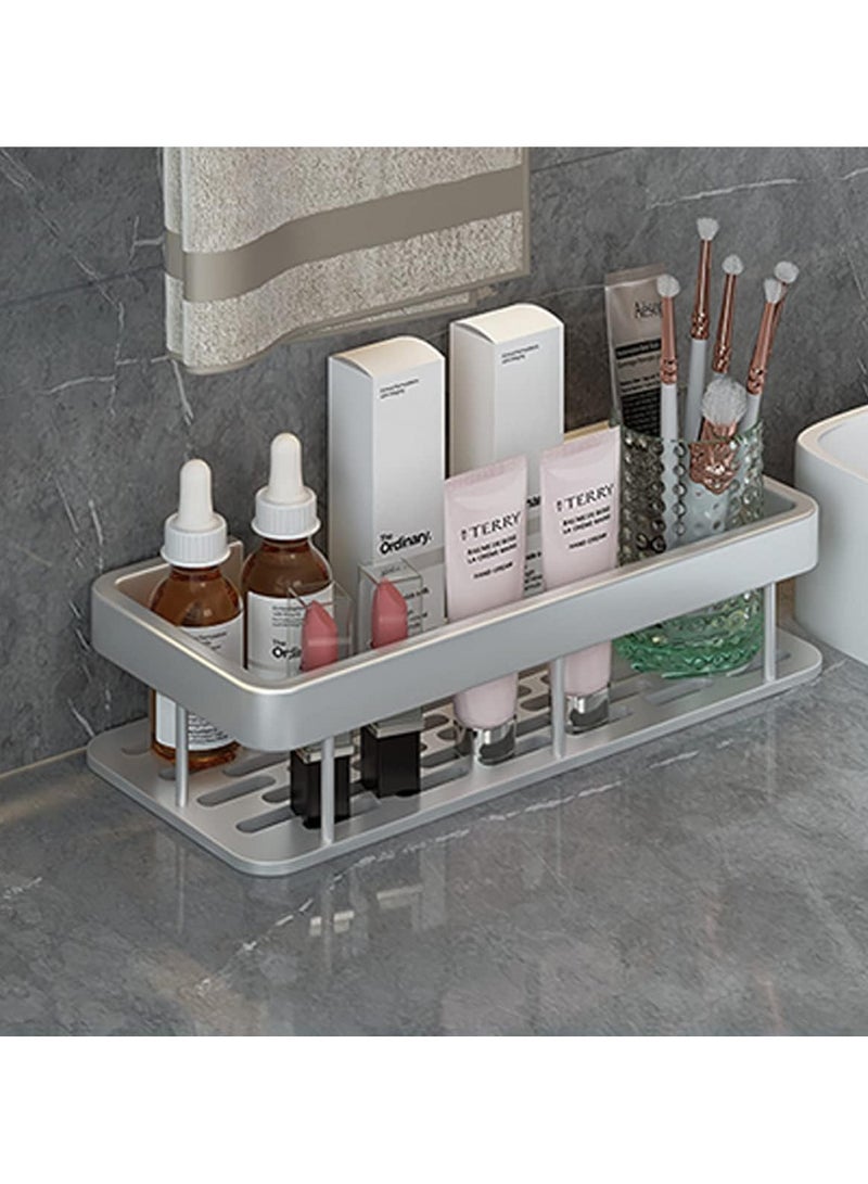 Beauenty Shower Caddy,No Drilling Adhesive Shower Shelf for Bathroom Storage, Rustproof Stainless Steel Shower Organizer Wall Mounted, 2 Pcs (silver) - Image 5