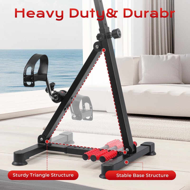 ZIDAFIT Adjustable Pedal Exerciser Bike for Seniors - Hand Arm Leg and Knee Therapy, Stroke Recovery, Portable Fitness Equipment for Total Body Workout - Great Gift for Elderly Rehab - Image 5