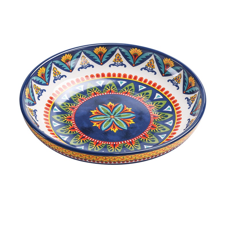 Bico Havana Pasta Bowls, 35oz Salad Bowl Set of 4, Large Ceramic Serving Dinner Bowls for Soup and Cereal, Microwave and Dishwasher Safe, Gift for Housewarming and Thanksgiving - Image 5