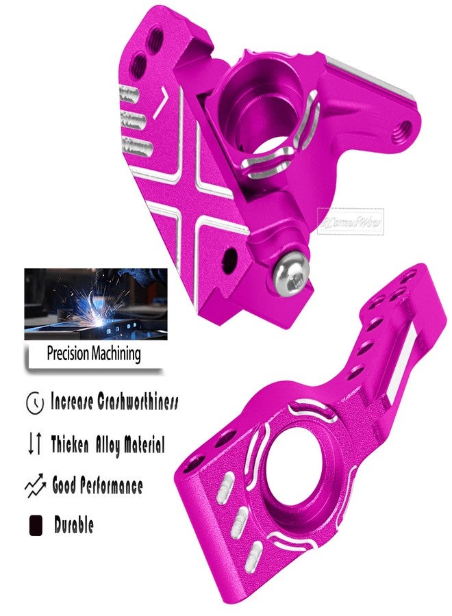 RcarmubWow RC Caster Block Set Upgrades Part for 1/10 2WD Slash/Rustler/Stampede 2WD/Bandit 2WD VXL,Aluminium Left Right Caster Blocks,Front Steering Block,Rear Stub Axle Carriers,Pink - Image 3
