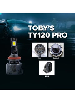 Toby's Tobys TY120 Pro 9005 2 Pieces 240W Original Tested LED Headlight Bulb Assembly 24000 Lumens 120W/Piece Xtreme Bright With Color Temperature 6500K  - Image 5