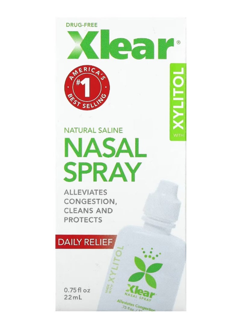 Xlear, Natural Saline Nasal Spray, 0.75 fl oz (22 ml) - Image 1