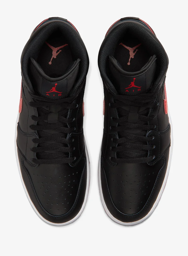 Jordan BLACK/UNIV RED-WHITE Air Jordan 1 Mid for Men | Best Price UAE