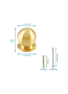 The Bros 4 PCS Cabinets Door Handles, Solid Brass Cabinet Knobs, Round Ball Gold Knobs for Dresser Drawer Modern Kitchen Hardware  - Image 4