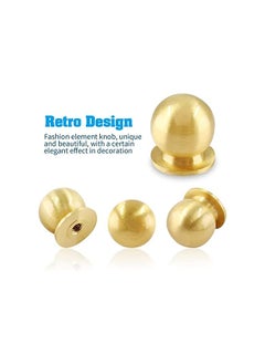 The Bros 4 PCS Cabinets Door Handles, Solid Brass Cabinet Knobs, Round Ball Gold Knobs for Dresser Drawer Modern Kitchen Hardware  - Image 2