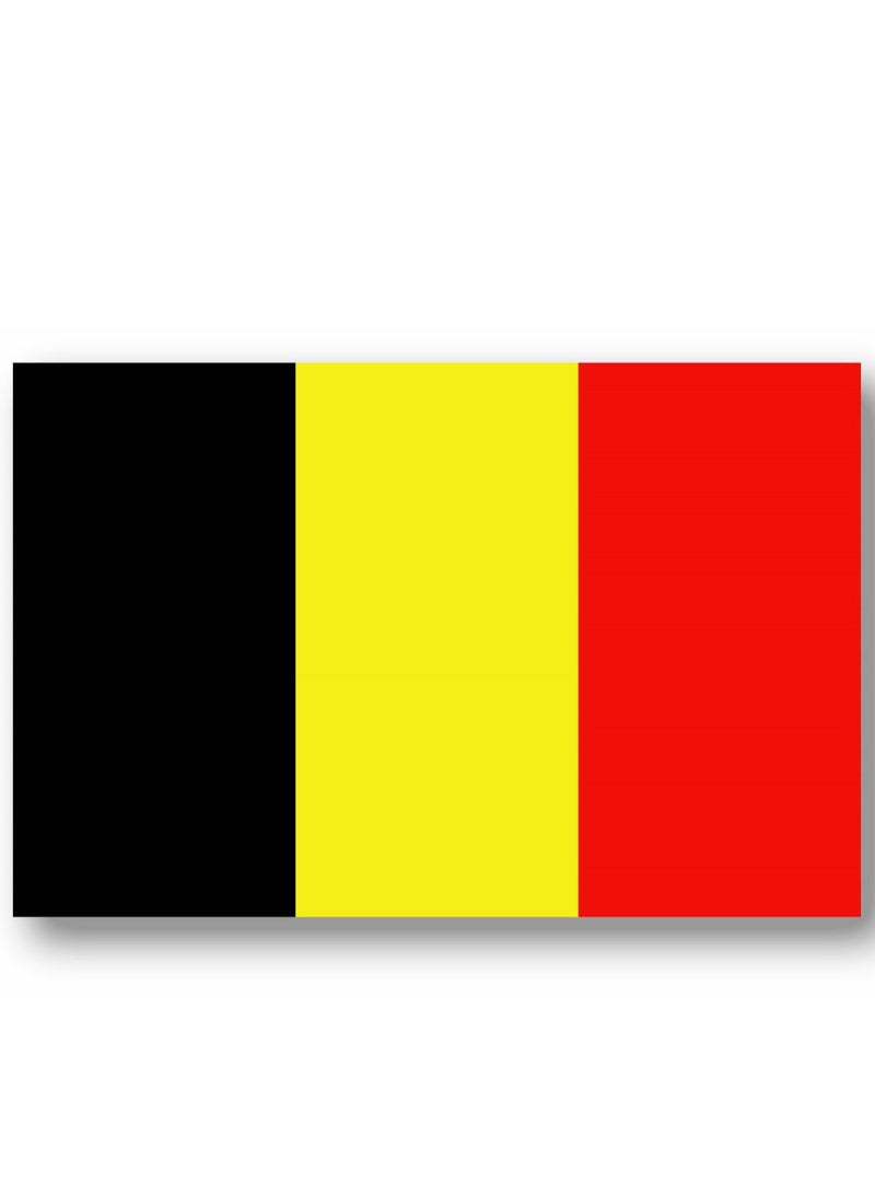 فيتاشيلي علم بلجيكا اليوم الوطني متين يدوم طويلاً للاستخدام الخارجي والداخلي لبناء ديكور المنزل والسيارة 150X90CM  - Image 2