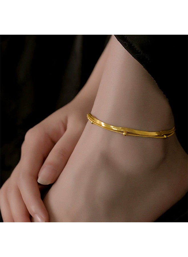 Depend Amazing Women's Stainless Steel Gold Plated Anklet  - Image 2