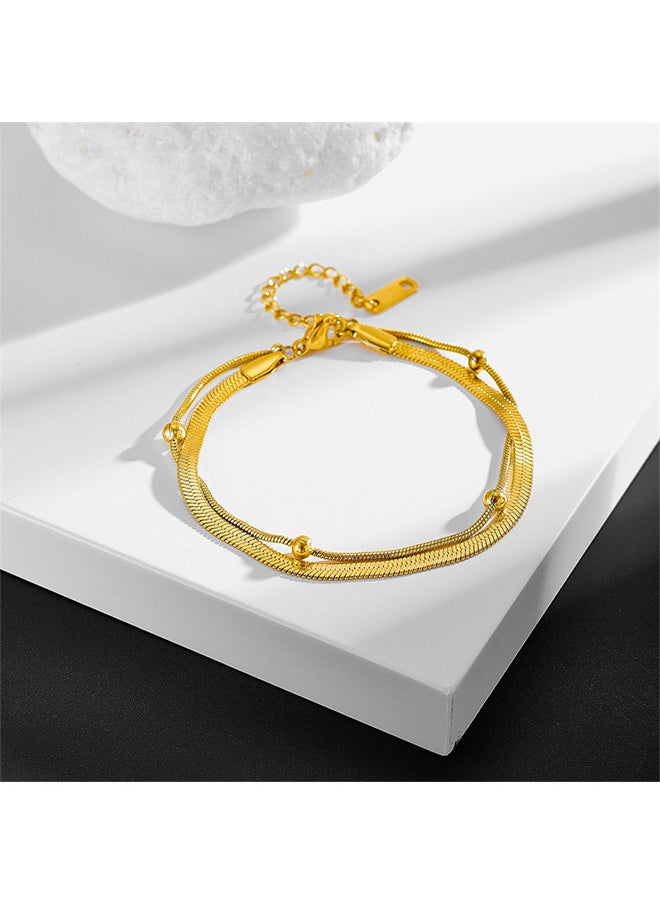 Depend Amazing Women's Stainless Steel Gold Plated Anklet  - Image 4
