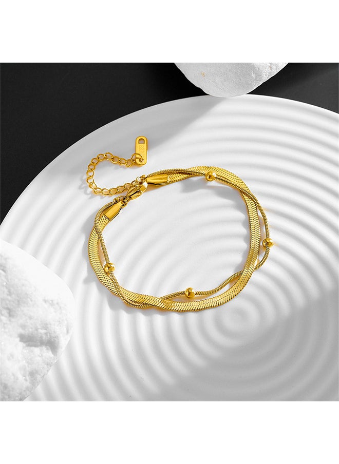 Depend Amazing Women's Stainless Steel Gold Plated Anklet  - Image 5