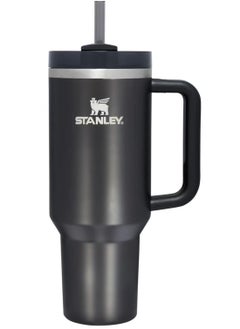 Stanley Quencher H2.0 FlowState Vacuum Insulated Tumbler – 40oz Black Stainless Steel Travel Mug with Leakproof Lid & Straw, Double-Walled Design, Keeps Drinks Hot for 7 Hours & Cold for 24 Hours, Durable & Portable