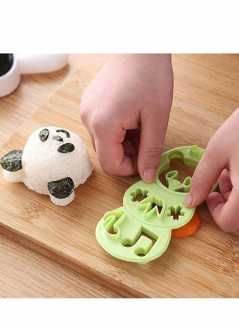 Rice Ball Moulds, Cute Panda Pattern Sushi Mould for Kids Rice Shaper Onigiri Mould Rice Ball Press Mould Bento Accessories DIY Kitchen Tools for Home Party Cartoon Cute Bento Lunch Make