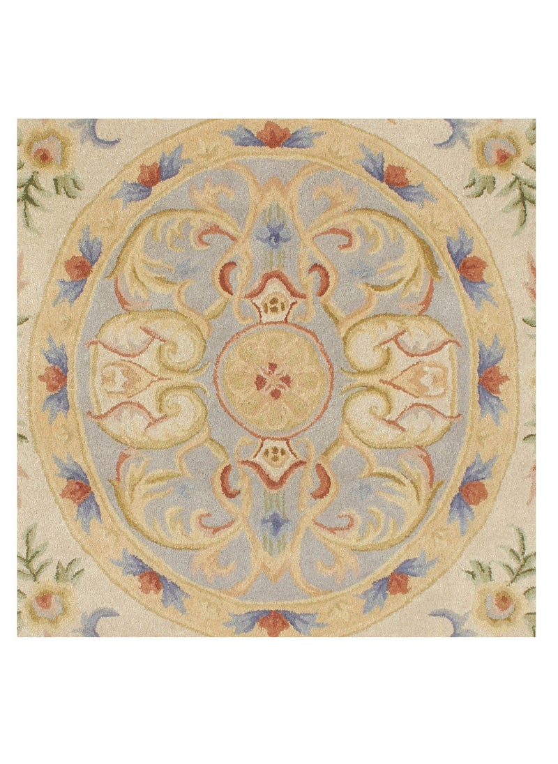 AURUM HOME AH018A Hand Tufted Traditional Area Rug Indoor Living Dining Bedroom Room and Gallery Area Rugs Cut Pile Wool, Rectangle  - Image 4