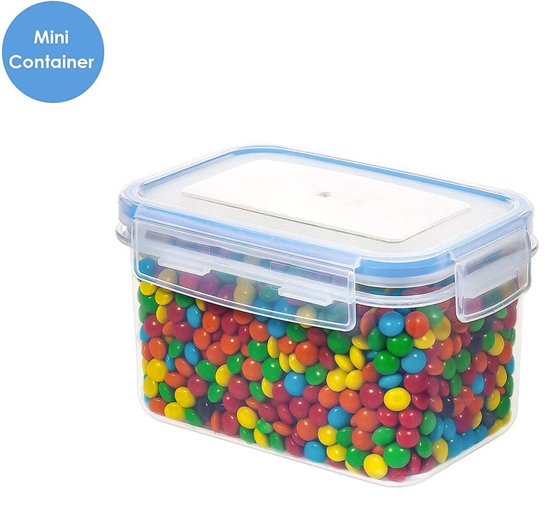 Diablos Airtight Kitchen Storage Containers Set of 4500ml Plastic Fridge Storage Container with Lock Seal Lid Blue - Image 2