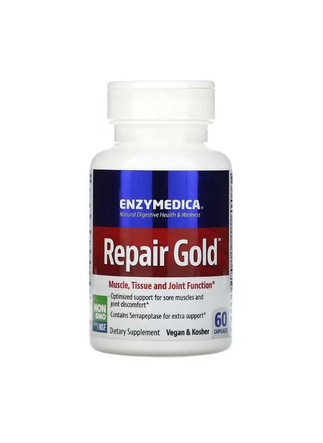 ENZYMEDICA Repair Gold Muscle Tissue and Joint Function 60 Capsules  - Image 1