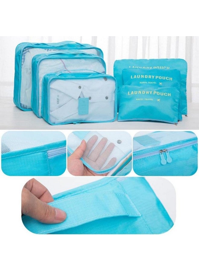 Styleys مجموعة ستة مكعبات تعبئة لتنظيم السفر - أزرق سماوي, S1037 - Image 3