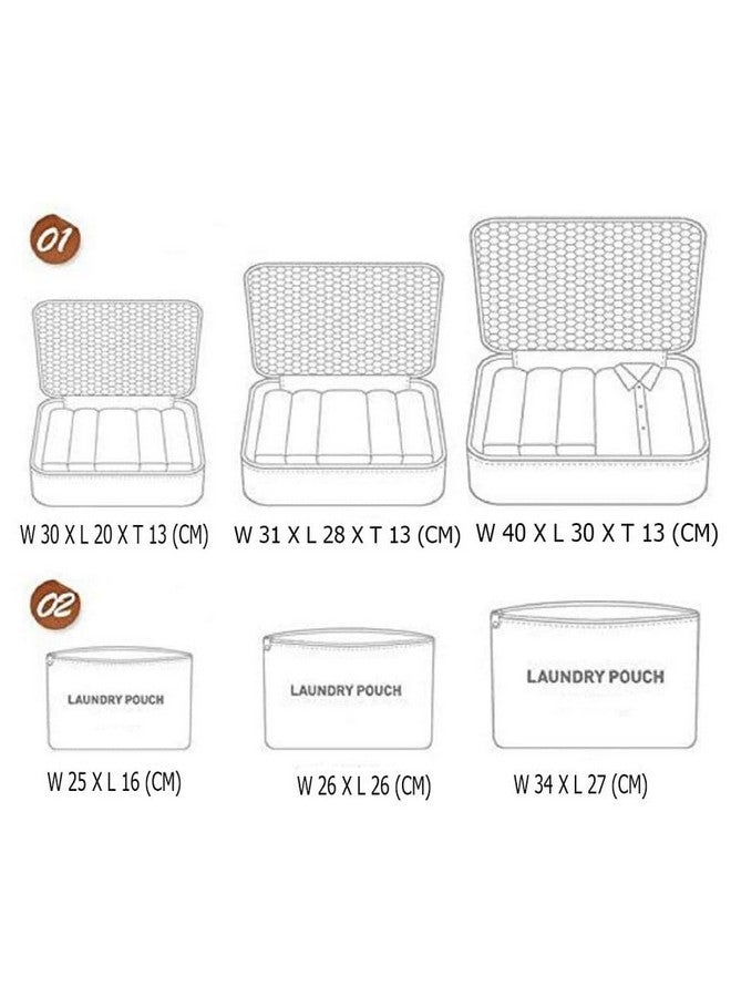 Styleys مجموعة ستة مكعبات تعبئة لتنظيم السفر - أزرق سماوي, S1037 - Image 4