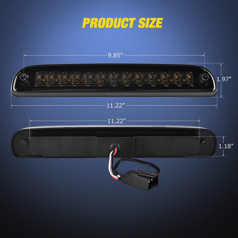Nilight Nilight Third Brake Light Tail High Mount 3rd Stop Cargo Reverse LED Lights For 1999-2016 Ford Ranger F-250 F-350 F-450 F-550 Super Duty 1994-2010 Mazda B2300 B3000 B4000, 2 Years Warranty  - Image 2