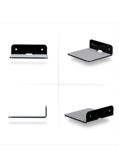 2Pack Small Metal Floating Wall Shelf 4” Floating Shelf Bluetooth Speaker Stand Mini Pop Shelves Anti Slip for Cameras Baby Monitors Webcam Router and More Screw Wall Mount Black - pzsku/Z58F6042E1B4903746640Z/45/_/1711333549/14e7ce2f-e76f-4939-8723-e04fd43c4093