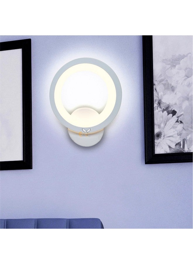 Errol Acrylic White Body Wall Lights, Stylish Wall Lamp | Wall Light | Wall Lamp For Living Room | Fancy Lights For Wall, Bedroom, Home Decoration, Color-Warm White (Round) - Image 3