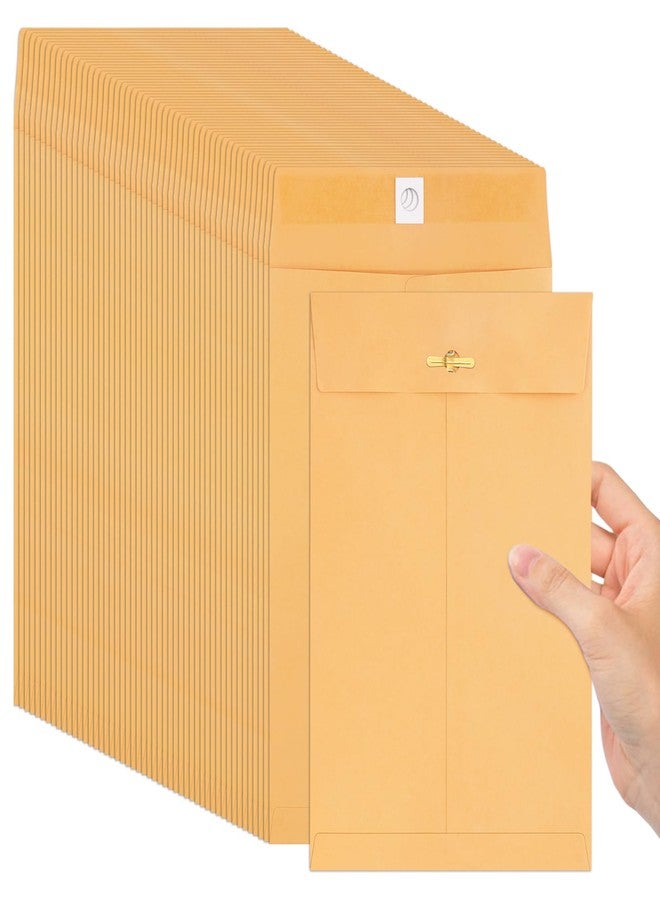 ARPOVIST 50 Pcs 5 x 7.5 Inch Small Manila Clasp Envelopes, 28 lb Kraft Paper Yellow Envelopes with Metal Clasp and Gummed Seal for Mailing, Office, School, and Home Use - Image 1