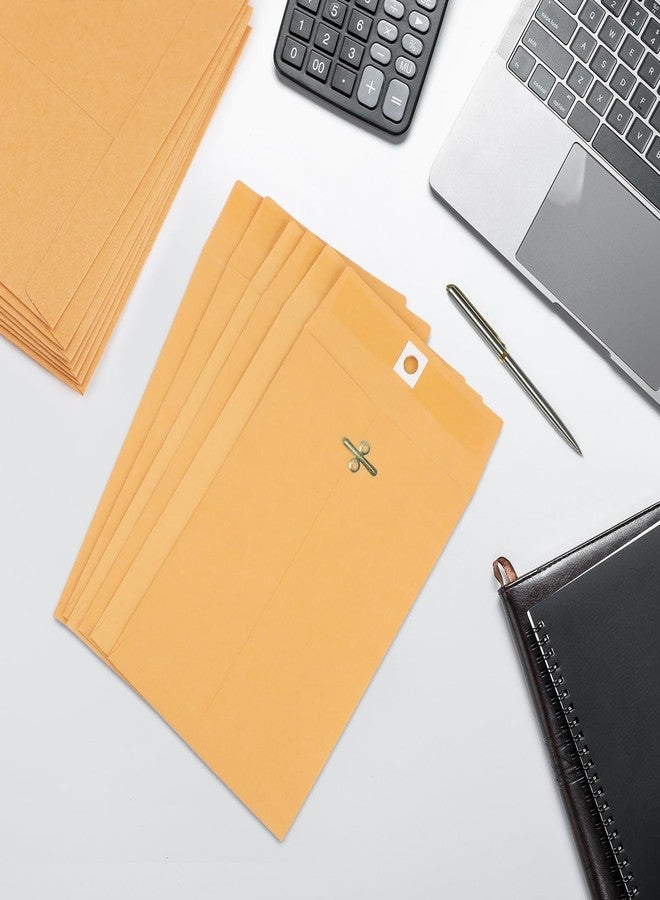ARPOVIST 50 Pcs 5 x 7.5 Inch Small Manila Clasp Envelopes, 28 lb Kraft Paper Yellow Envelopes with Metal Clasp and Gummed Seal for Mailing, Office, School, and Home Use - Image 3