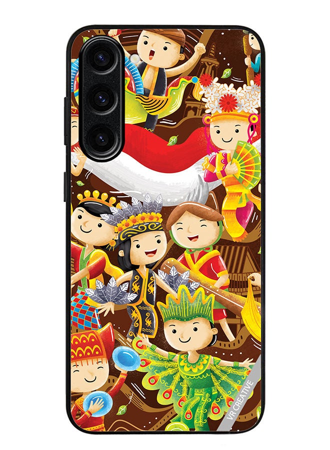 VR CREATIVE Protective Case Cover For Samsung Galaxy S23 Indonesian Cartoon Design Multicolour - Image 1