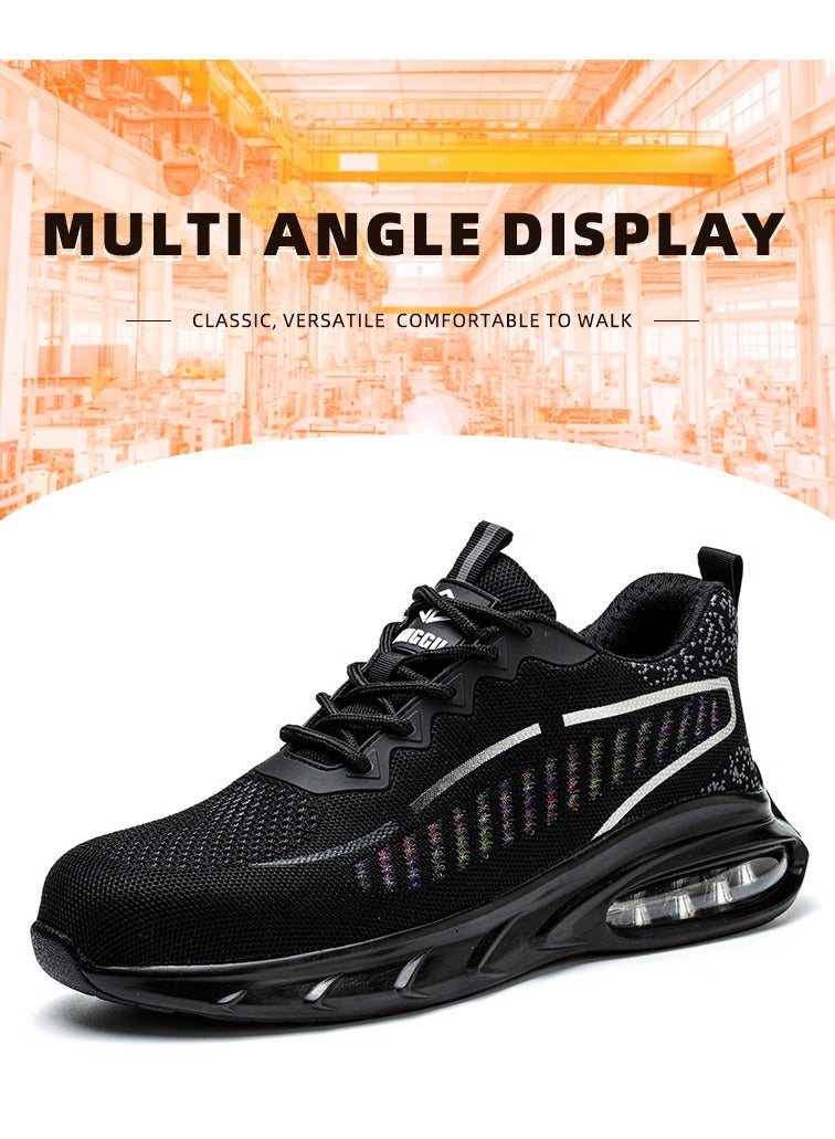 Steel Toe Shoes for Men Lightweight Safety Shoes Comfortable Puncture Proof Slip On Indestructible Work Shoes and Fashion Sneakers. - Image 1