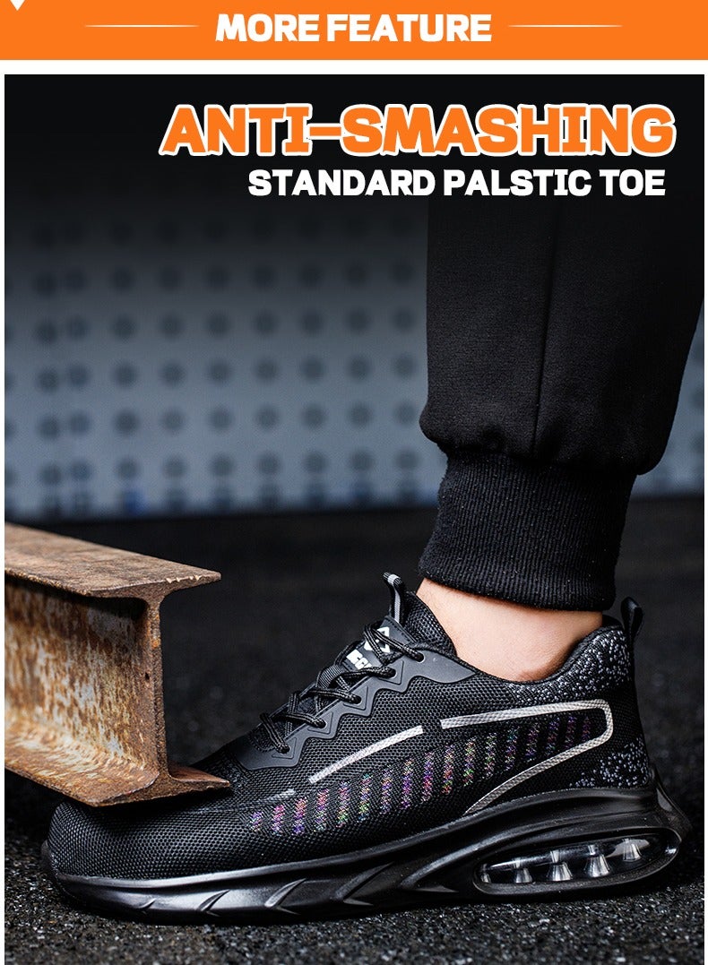 Steel Toe Shoes for Men Lightweight Safety Shoes Comfortable Puncture Proof Slip On Indestructible Work Shoes and Fashion Sneakers. - Image 5