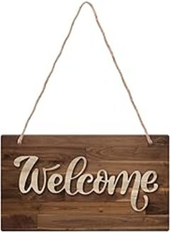 SUPERDANT SUPERDANT Welcome PVC Hanging Sign Home Door Plaque Rustic Welcome Door Plate with Jute Twine Wall Door Decor for Front Door Farmhouse Office Coffee Shop Bar Decoration 5.9x11.8in 