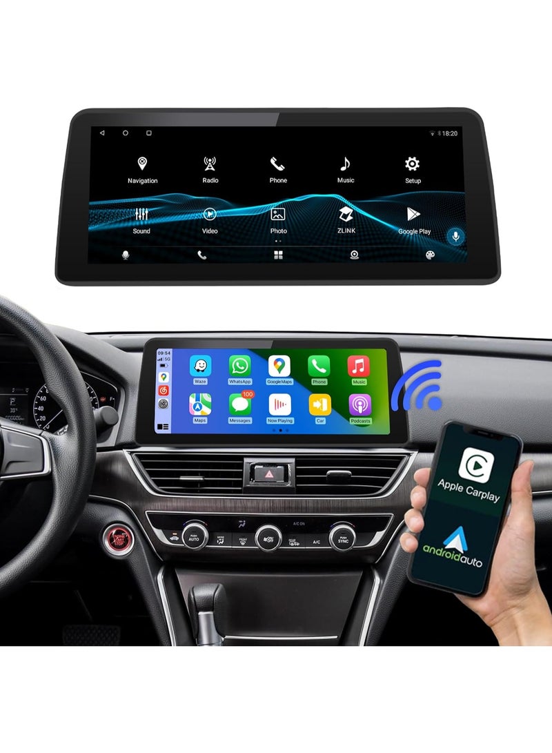 Raymos 12.3 inch Honda Car Stereo  Honda Accord 2018-2022  Android Screen Support Apple Carplay Android Auto Wireless 4GB RAM Fast Interface included 4G Wifi USB QLED ( 1280x720 ) - Image 1