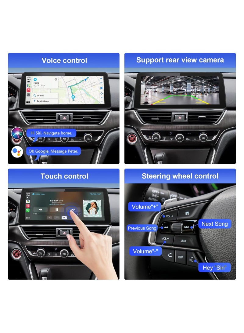 Raymos 12.3 inch Honda Car Stereo  Honda Accord 2018-2022  Android Screen Support Apple Carplay Android Auto Wireless 4GB RAM Fast Interface included 4G Wifi USB QLED ( 1280x720 ) - Image 3