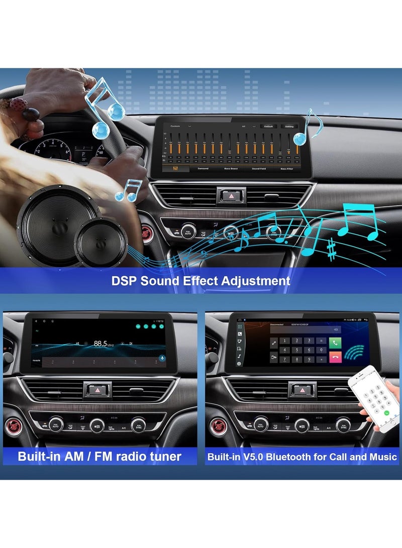 Raymos 12.3 inch Honda Car Stereo  Honda Accord 2018-2022  Android Screen Support Apple Carplay Android Auto Wireless 4GB RAM Fast Interface included 4G Wifi USB QLED ( 1280x720 ) - Image 5