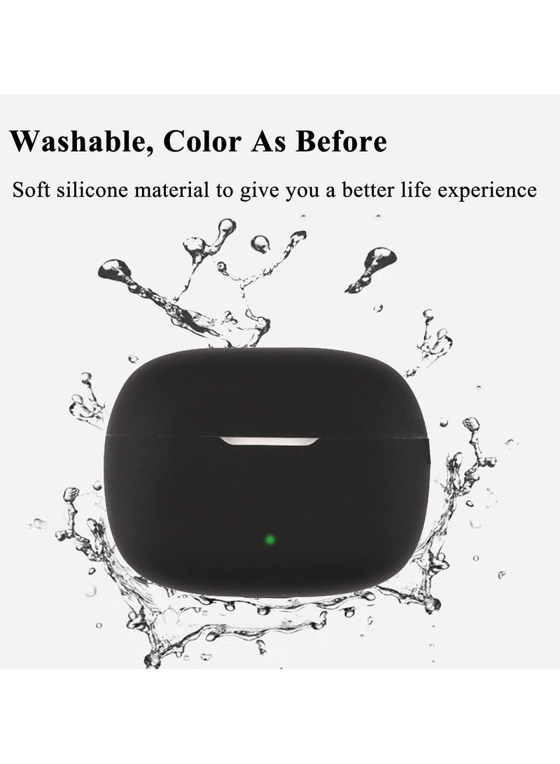 1pcs Silicone Case for JBL Wave 200TWS Shockproof Scratch-Resistant Silicone Case with Carabiner (Black)  - Image 3