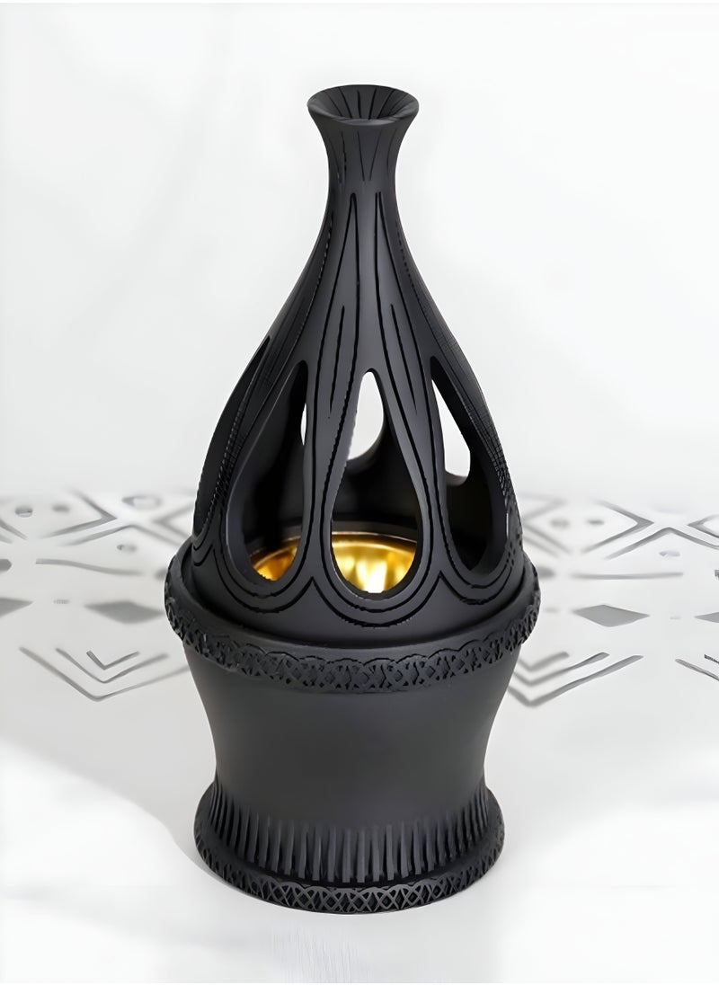 Bakhoor BoSidin Elegant Arabian Style Resin Incense Burner, Bakhoor Oud Holder with Metal Tray Censer for Yoga, Aromatherapy, Bedroom, Home & Office  - Image 1