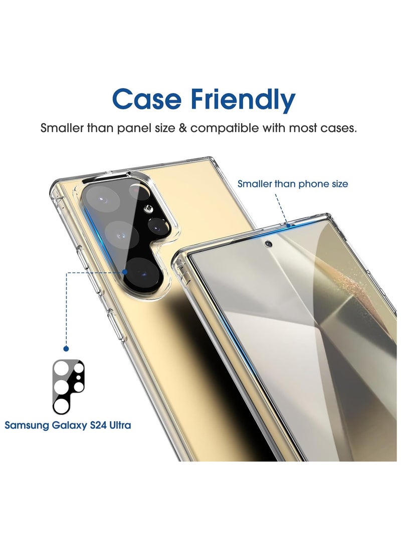 Amfilm amFilm OneTouch & cam for Samsung Galaxy S24 Ultra 6.8'' Screen Protector Tempered Glass (2+2 Pack) Case Friendly New  - transparent  - Image 2