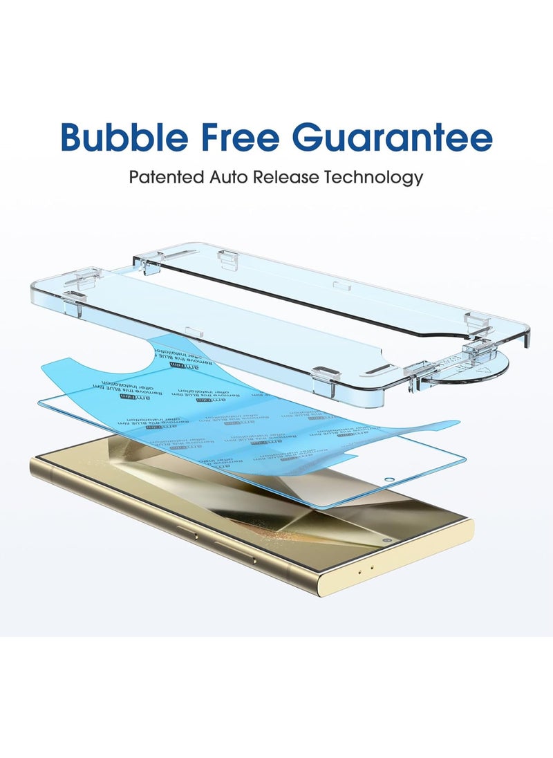 Amfilm amFilm OneTouch & cam for Samsung Galaxy S24 Ultra 6.8'' Screen Protector Tempered Glass (2+2 Pack) Case Friendly New  - transparent  - Image 5