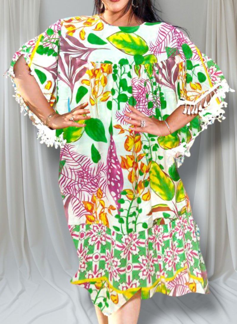 عباية نسائية بطبعات متعددة الألوان - Image 2