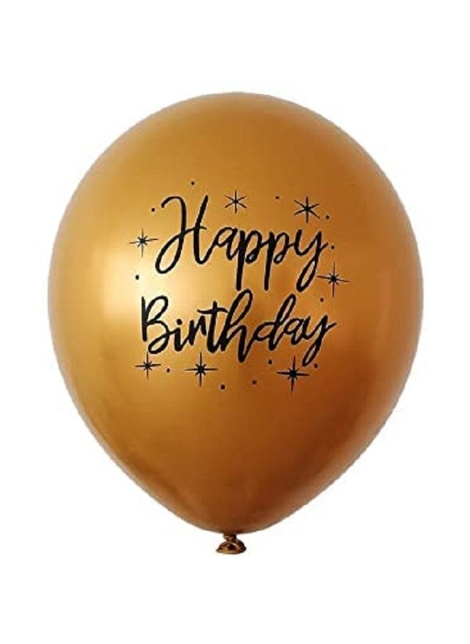 Party Propz Party Propz Happy Birthday Printed Metallic Chrome Balloons  10pcs  - Image 4