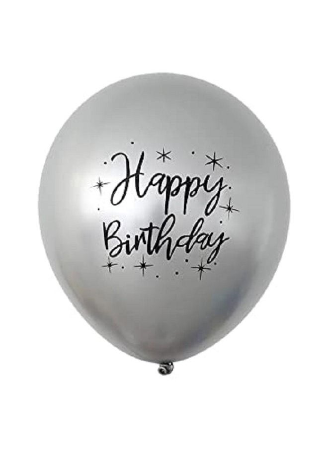 Party Propz Party Propz Happy Birthday Printed Metallic Chrome Balloons  10pcs  - Image 5