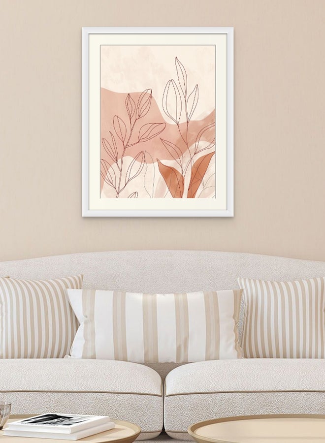 Art Decor Art Decor Minimalist Boho Abstract Art in Terracotta Brown with Matboard Wall Art Framed Fine Art Wall Décor for Living Room Bedroom Dining Room Office Gifting  - Image 1
