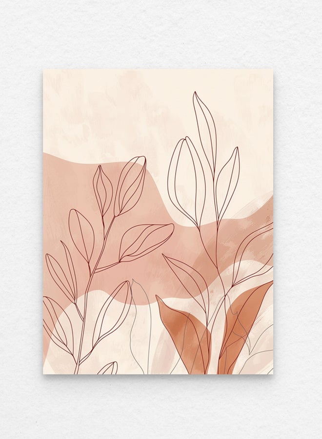 Art Decor Art Decor Minimalist Boho Abstract Art in Terracotta Brown with Matboard Wall Art Framed Fine Art Wall Décor for Living Room Bedroom Dining Room Office Gifting  - Image 3